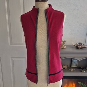 Geoffrey Beene Red And Blue Knitwear Vest